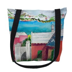 Rooftops Medium Tote Bag 16x16