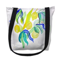 Lemon Tree Medium Tote Bag 16x16