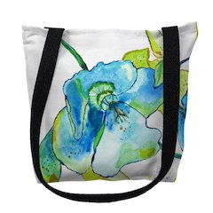 Blue Hibiscus Small Tote Bag 13x13