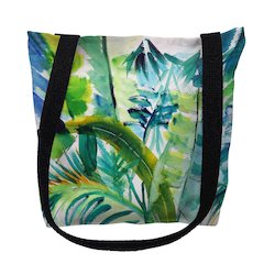 Jungle Greens Large Tote Bag 18x18