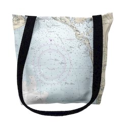 Estero Bay, Bonita Springs, FL Nautical Map Medium Tote Bag 16x16