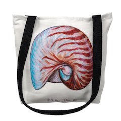 Nautilus Shell Large Tote Bag 18x18