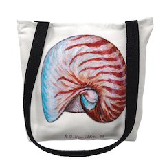 Nautilus Shell Medium Tote Bag 16x16