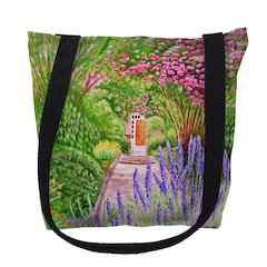 Garden Door Medium Tote Bag 16x16