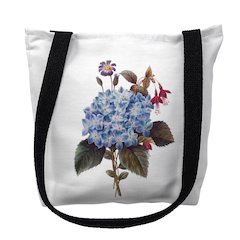 Blue Hydrangea Large Tote Bag 18x18