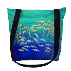 Schooling Fish Small Tote Bag 13x13