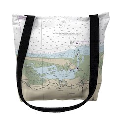 Cape Cod - Sandy Neck, MA Nautical Map Medium Tote Bag 16x16