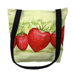 Strawberries Medium Tote Bag 16x16