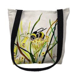 Bee & Flower Medium Tote Bag 16x16