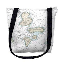 Isle of Shoals, NH Nautical Map Medium Tote Bag 16x16