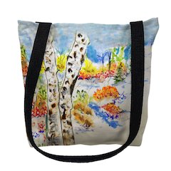 White Birch Large Tote Bag 18x18