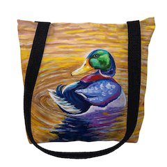 Duck Looking Large Tote Bag 18x18