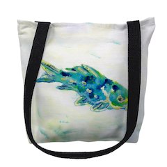 Blue Koi Medium Tote Bag 16x16
