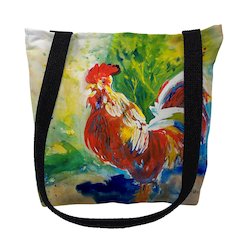 Red Rooster Large Tote Bag 18x18