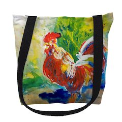 Red Rooster Medium Tote Bag 16x16