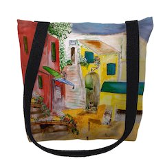 Paris Bistro Medium Tote Bag 16x16