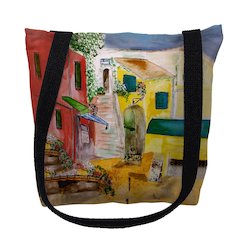 Paris Bistro Small Tote Bag 13x13