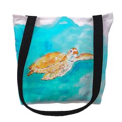 Brown Sea Turtle Medium Tote Bag 16x16