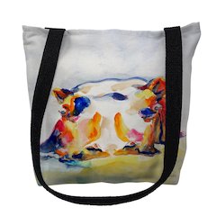 Hippo Large Tote Bag 18x18