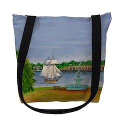 Chestertown, MD College Large Tote Bag 18x18