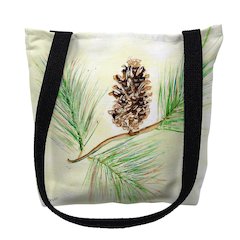 Pinecone Large Tote Bag 18x18