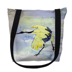Yellow Crane Small Tote Bag 13x13