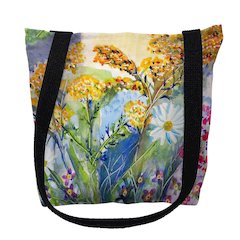 Wild Flowers Small Tote Bag 13x13
