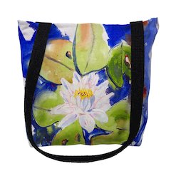 Lily Pad Flower Small Tote Bag 13x13