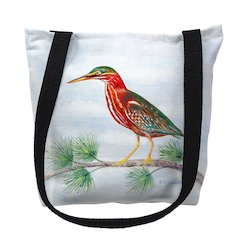Green Heron Medium Tote Bag 16x16