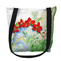 Red Orchids Medium Tote Bag 16x16