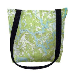 Lewis Smith Lake, AL Nautical Map Medium Tote Bag 16x16