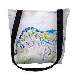 Blue Shrimp Small Tote Bag 13x13
