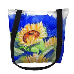 Gold Rising SunFlower Medium Tote Bag 16x16