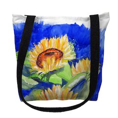 Gold Rising SunFlower Small Tote Bag 13x13