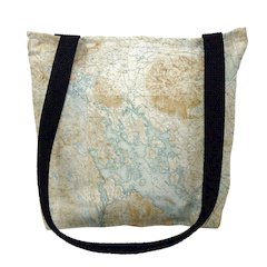 Winnipesaukee, NH Nautical Map Medium Tote Bag 16x16