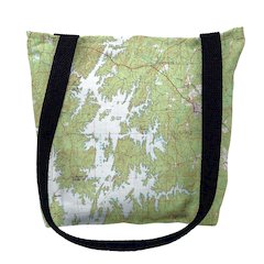 Lake Martin, AL Nautical Map Medium Tote Bag 16x16