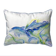 Betsy's Dolphins Extra Large Zippered Pillow 20x24