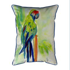 Green Parrot Extra Large Zippered Pillow 20x24
