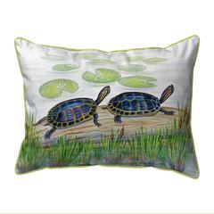 Two Turtles Extra Large Zippered Pillow 20x24