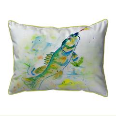 Yellow Perch Extra Large Zippered Pillow 20x24