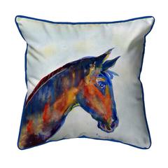 Blue Horse Extra Large Zippered Pillow 22x22