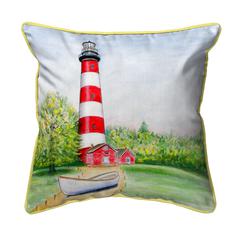 Chincoteague Lighthouse VA Extra Large Zippered Pillow 22x22