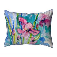 Pink Iris Extra Large Zippered Pillow 20x24