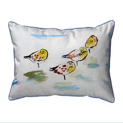 Four Sanderlings Extra Large Zippered Pillow 20x24