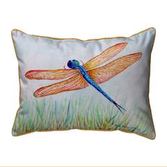 Amber & Blue Dragonfly Extra Large Zippered Pillow 20x24
