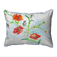 Poppies & Daisies Extra Large Zippered Pillow 20x24