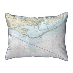 St George Island, FL Nautical Map Extra Large Zippered Indoor/Outdoor Pillow 20x24