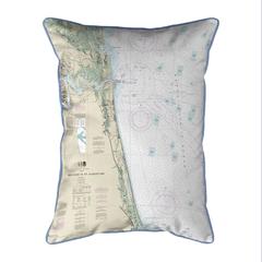 Amelia Island to Saint Augustine, FL Nautical Map Extra Large Zippered Indoor/Outdoor Pillow 20x24