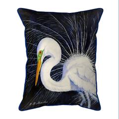 Breeding Egret Extra Large Zippered Pillow 20x24