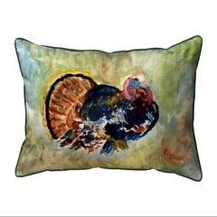 Colorful Turkey 20x24 Extra Large Zippered Indoor/Outdoor Pillow